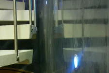 Curved marble polished plaster wall