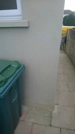 External plinth Sand and cement mix.