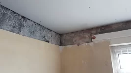 Patching interior of external wall Patching interior of external wall