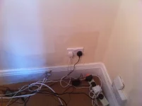 Damp where I have patched some chases/sockets with bonding