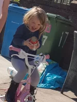 teach your kids to ride thier bikes.