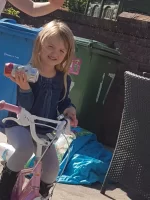 teach your kids to ride thier bikes.