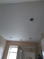 Re skim a skimmed artex ceiling