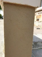 Hi. I'm about to have my first go at rendering a 4.4 M long wall infront of my house. It is new breeze bloc on old red brick.