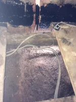 Screed damp proof a concrete clay Subfloor which has a suspended timber floor