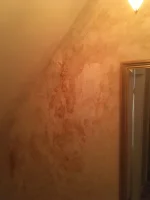 Internal Lime Plaster on North facing gable wall