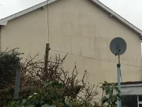Staining patterns on external wall with JUB solid wall insulation system