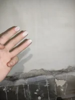 Dot and dab over lime plaster