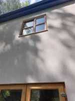 External thin coat render seam