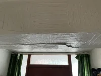 Plastering over artex hole!
