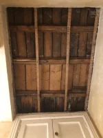 Very small straps under lath and plaster. How to go about boarding it?