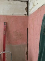 Large void in between two internal plastered walls