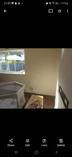 Artex pattern showing under new plaster?