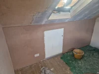 Plastering over fresh plaster