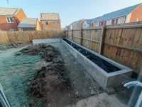 Rendered garden wall