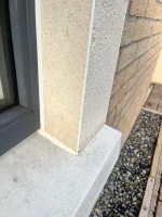 Silicone render damp after rain
